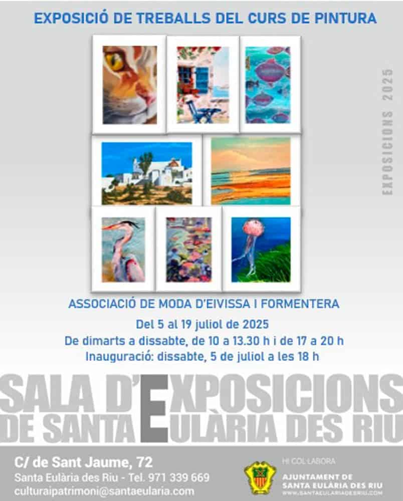 Exposición de trabajos del curso de pintura