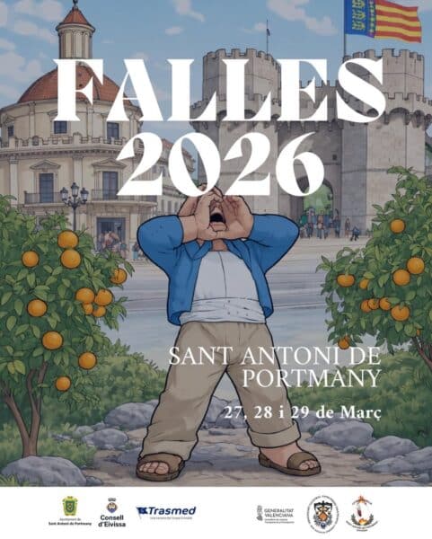 25 Aniversario de las Fallas en Ibiza en San Antonio