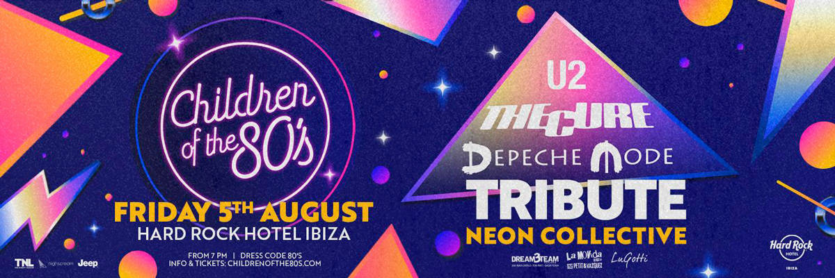 Omaggio con Neon Collective ai bambini degli anni '80 all'Hard Rock Hotel Ibiza Cultura Ibiza
