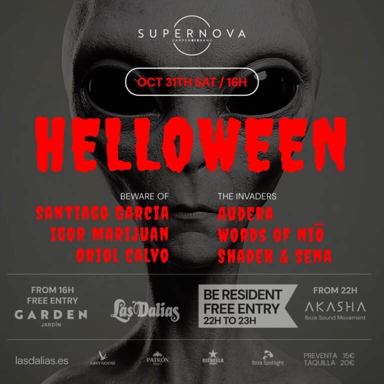 Fiesta de Halloween con Namaste en Las Dalias y Akasha Ibiza