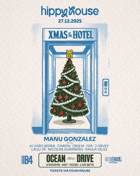 Fiesta Navideña de Hippy House en Ocean Drive Ibiza