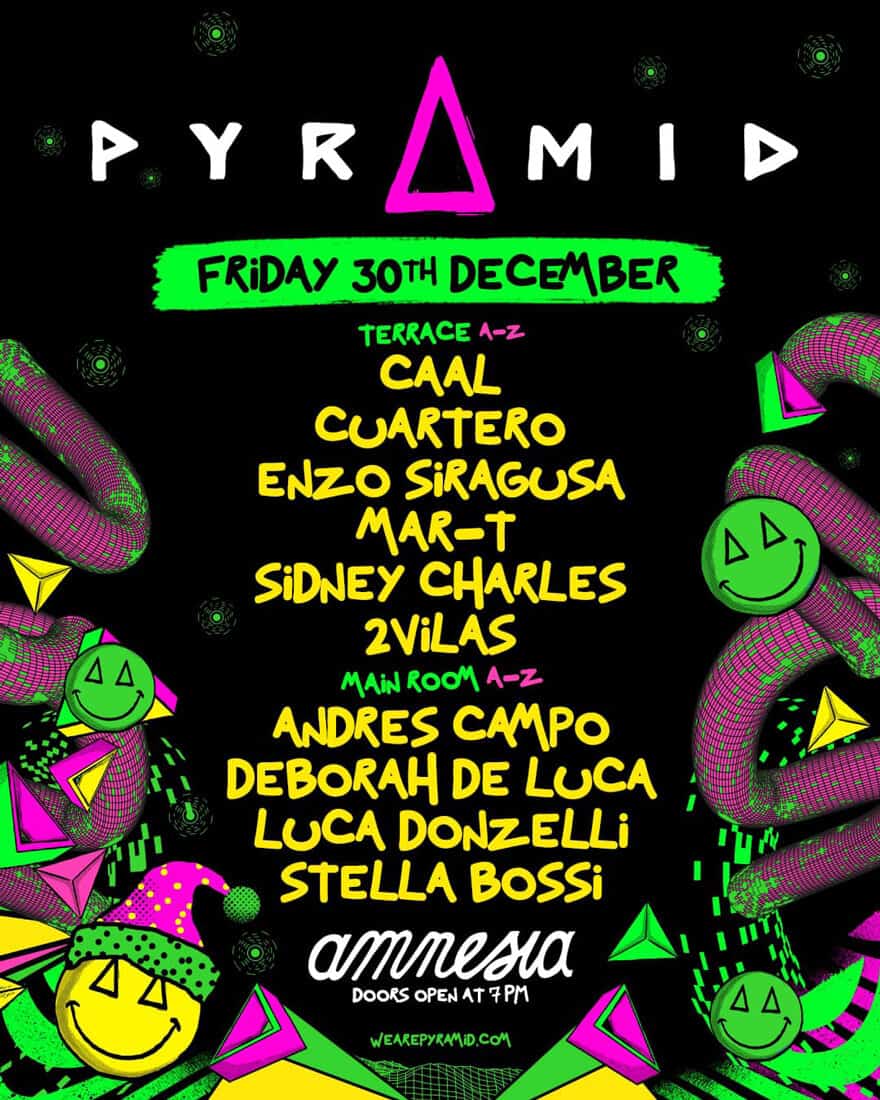 Amnesia представляет Pyramid до конца года на Ибице Fiestas Ibiza