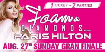 Foam & Diamonds di Paris Hilton Gran Finale all'Amnesia Ibiza