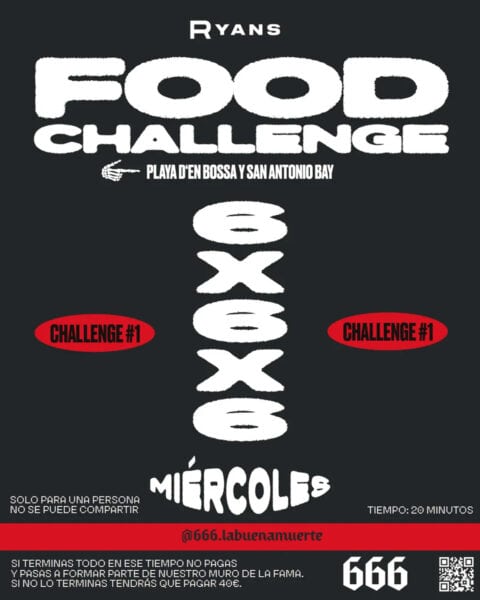 Food Challenge en los 666 de Ryans Ibiza y Ryans Lolas