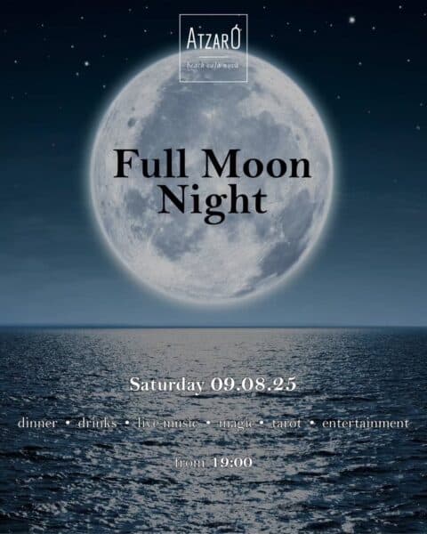 Full Moon Night, siente la magia de la luna llena en Atzaró Beach