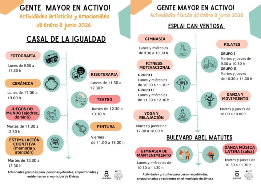 Programa de actividades Gente Mayor en Activo