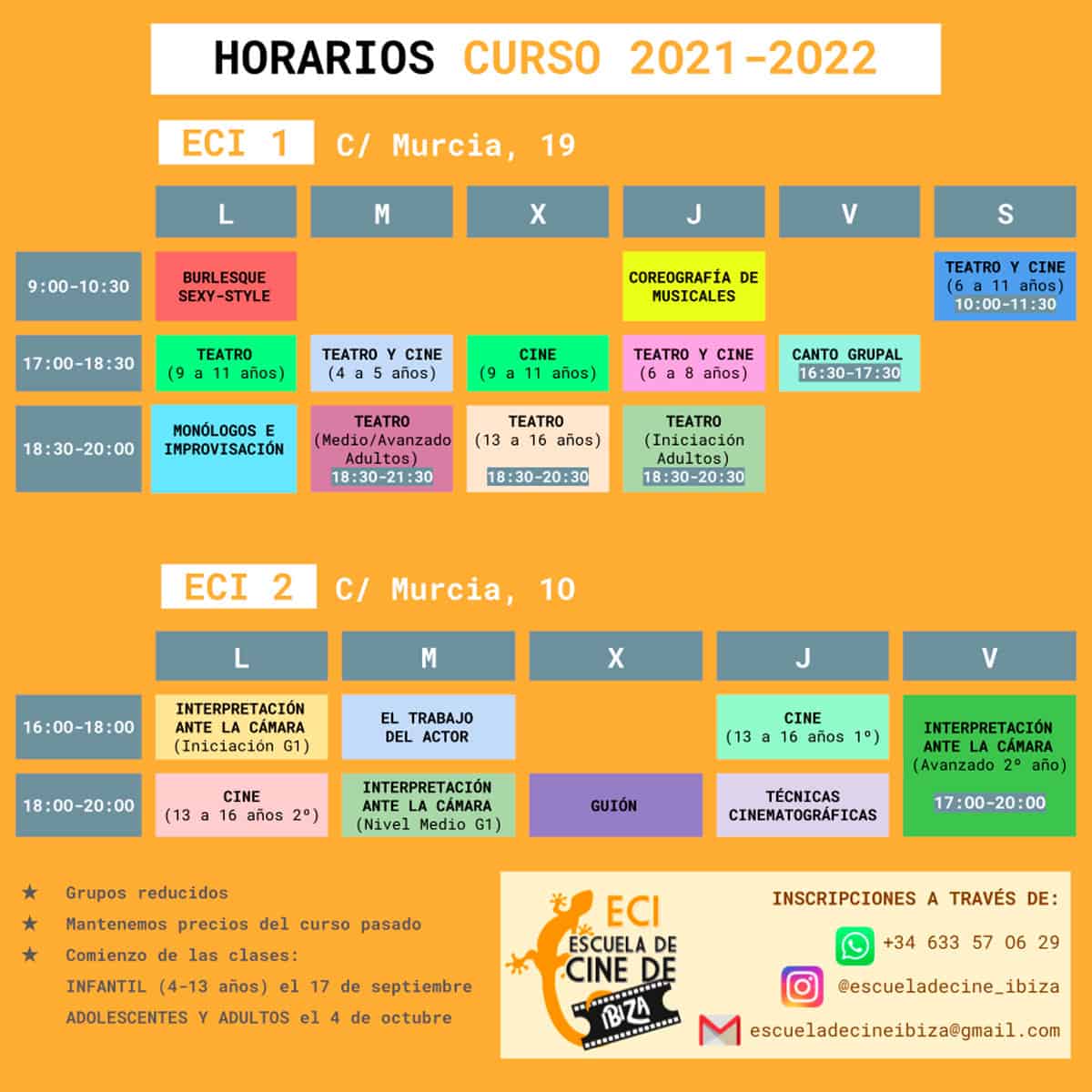 horaires-cours-ibiza-film-school-eci-2021-2022-welcometoibiza