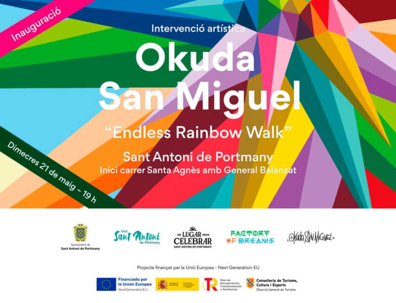 Okuda San Miguel inaugura su intervención en San Antonio