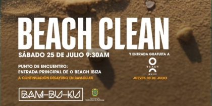 Limpieza de Playa con O Beach y Bam-Bu-Ku Ibiza