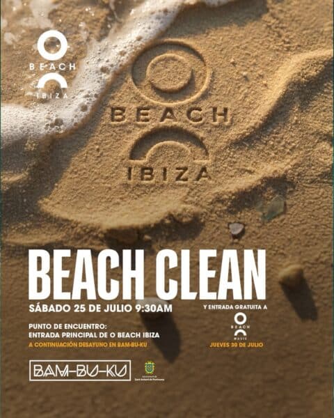 Limpieza de Playa con O Beach y Bam-Bu-Ku Ibiza