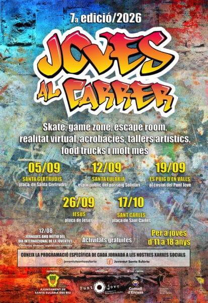 Joves al Carrer: el ciclo de ocio juvenil vuelve a Santa Eulalia y sus pueblos