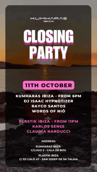 Season Closing Party en Kumharas Ibiza