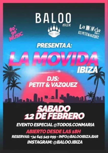 Fiesta solidaria de La Movida en Baloo Ibiza