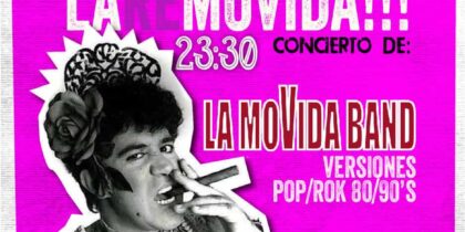 La Movida Band concert met versies uit de jaren 80 en 90 in El Reencuentro Ibiza