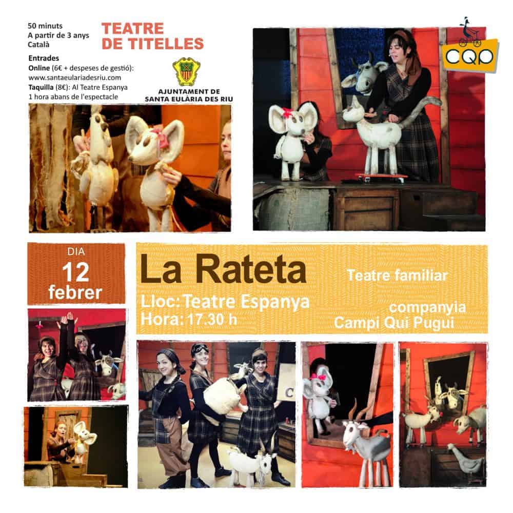 'La rateta' i 'Històries des del verd', teatre infantil a Santa Eulalia Cultura Eivissa