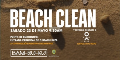 Limpieza de Playa con O Beach y Bam-Bu-Ku Ibiza
