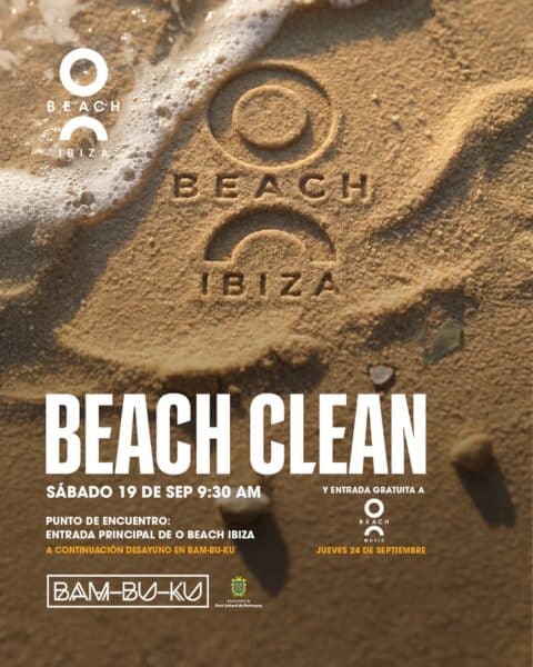 Limpieza de Playa con O Beach y Bam-Bu-Ku Ibiza