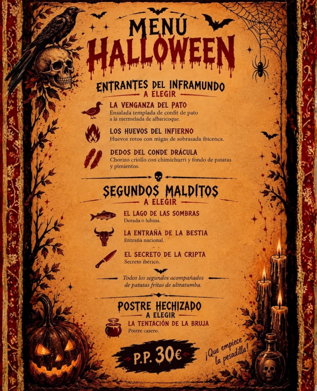 Halloween en restaurante Grill Sa Brasa