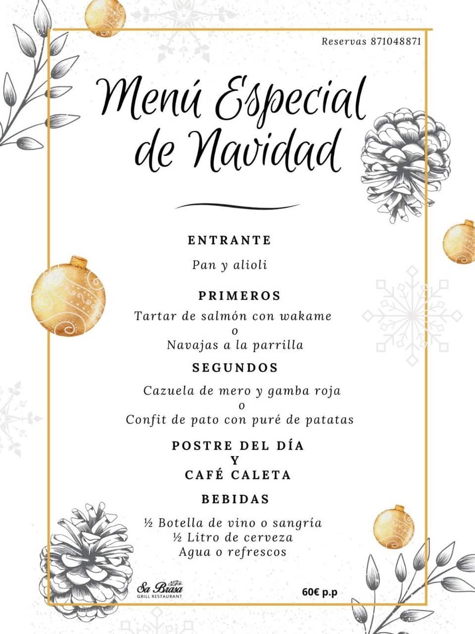 Menús de Navidad y Nochevieja en Grill Sa Brasa