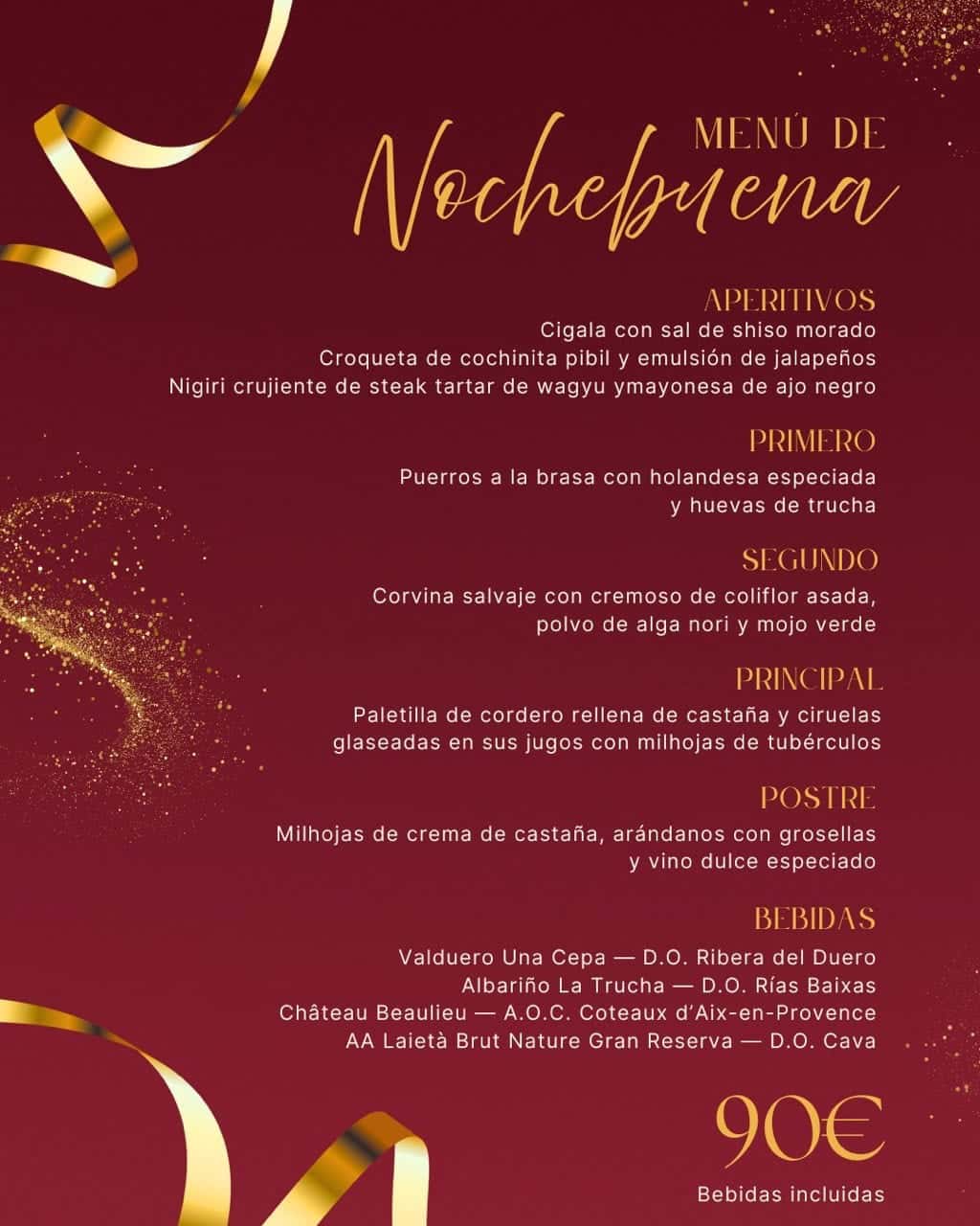 Menús de Nochebuena y Nochevieja en CBbC Marina Sta Eulalia Ibiza