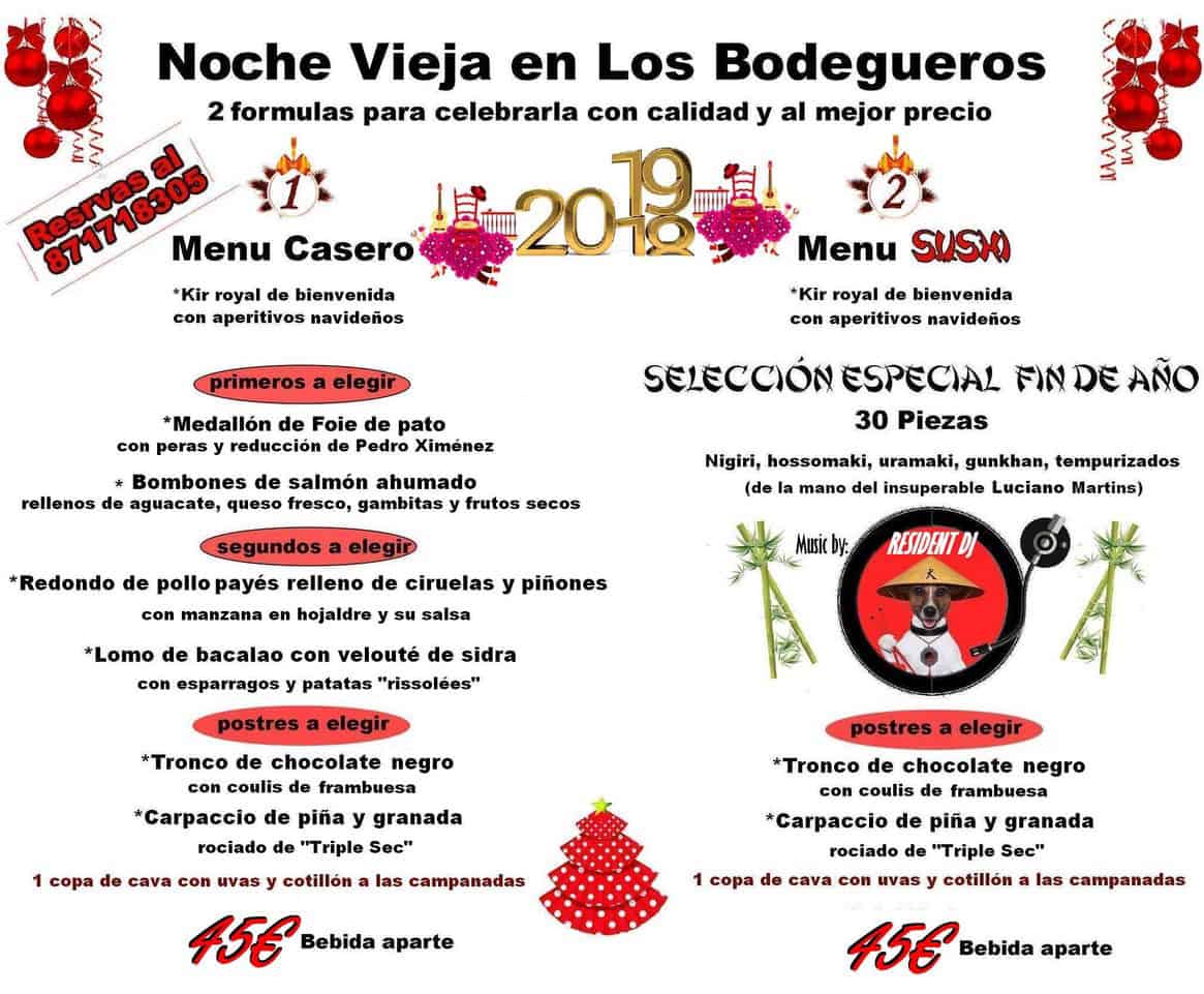 New Year's Eve menus in Ibiza: Los Bodegueros Restaurant