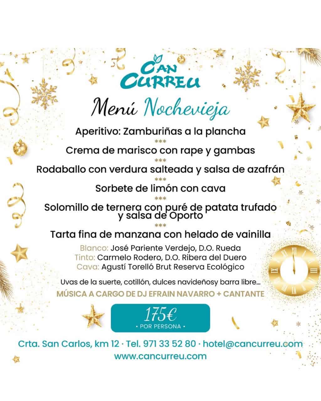 Menús de Nochebuena, Navidad y Nochevieja en Can Curreu