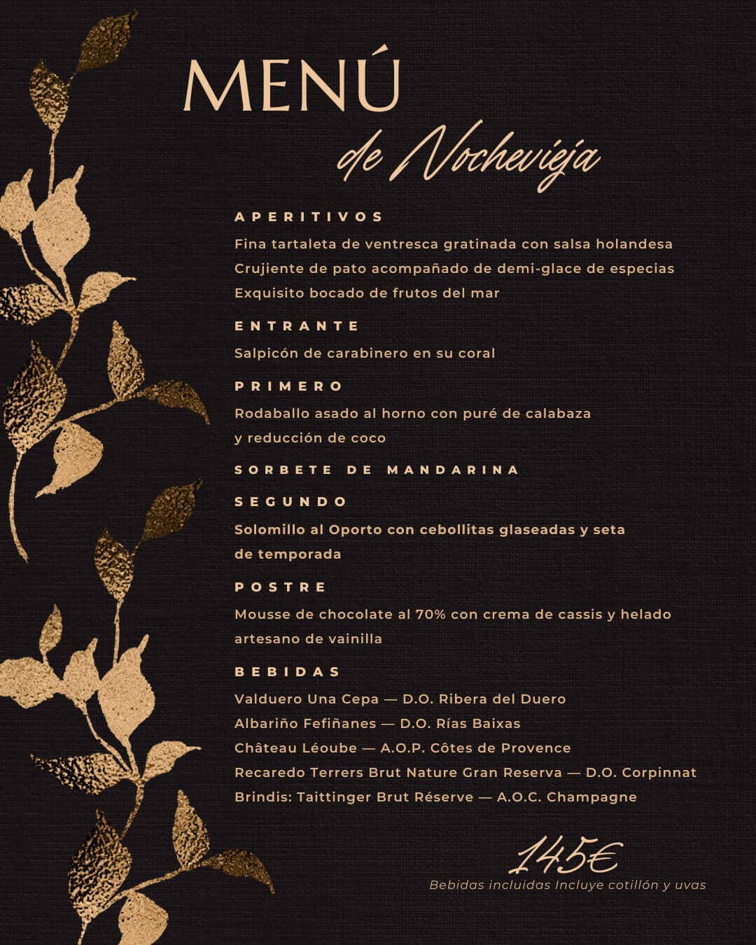 Menús de Nochebuena y Nochevieja en Ebusus CBbC Restaurant Ibiza