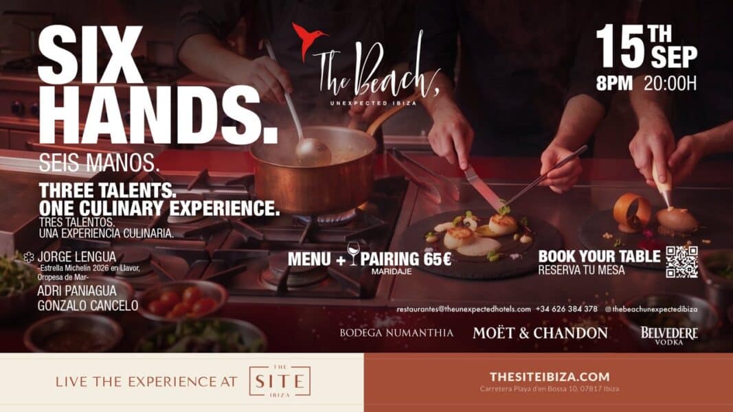 Menú Six Hands en The Beach, Unexpected Ibiza
