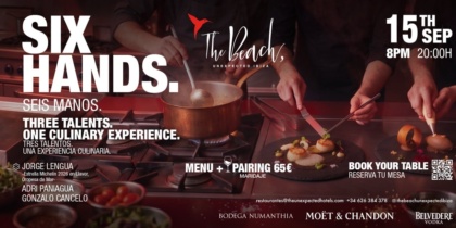 Menú Six Hands en The Beach, Unexpected Ibiza