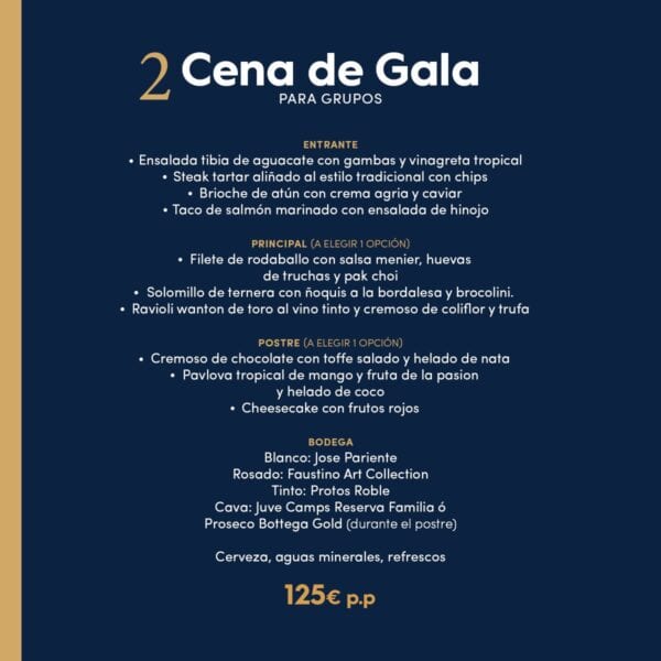Menús para grupos, empresas y celebraciones en Blavós