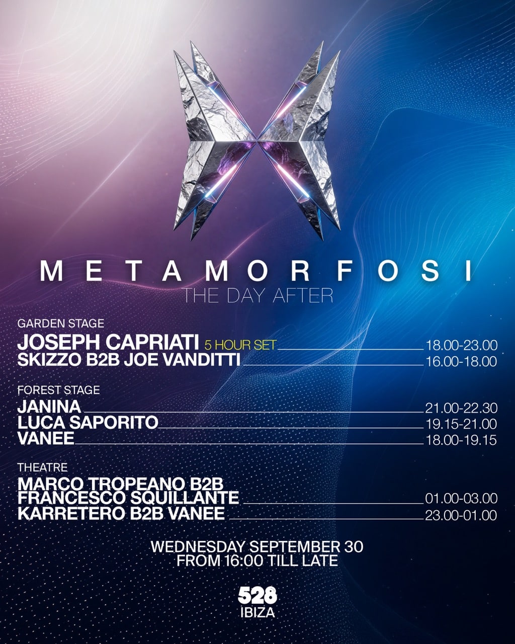 Metamorfosi “The Day After” @ 528 Ibiza