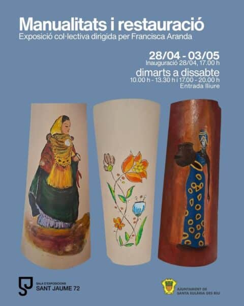 Exposición sobre manualidades y restauración en Santa Eulalia