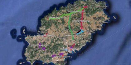 Corts d'un mes a la carretera d'Eivissa a Sant Joan