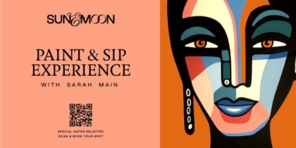 Paint & Sip Experience con Sarah Main en Sun & Moon