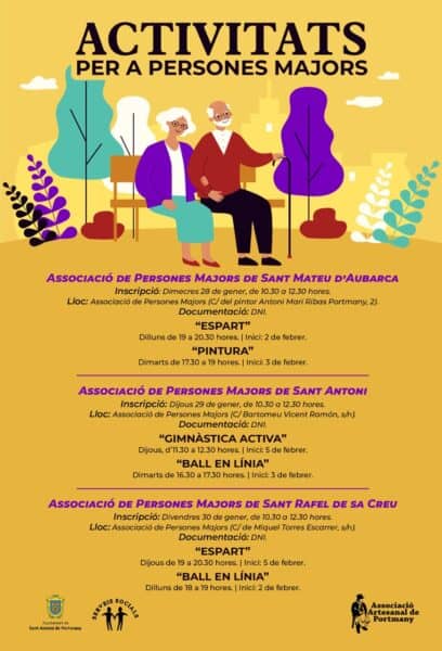 Actividades variadas para personas mayores en San Antonio