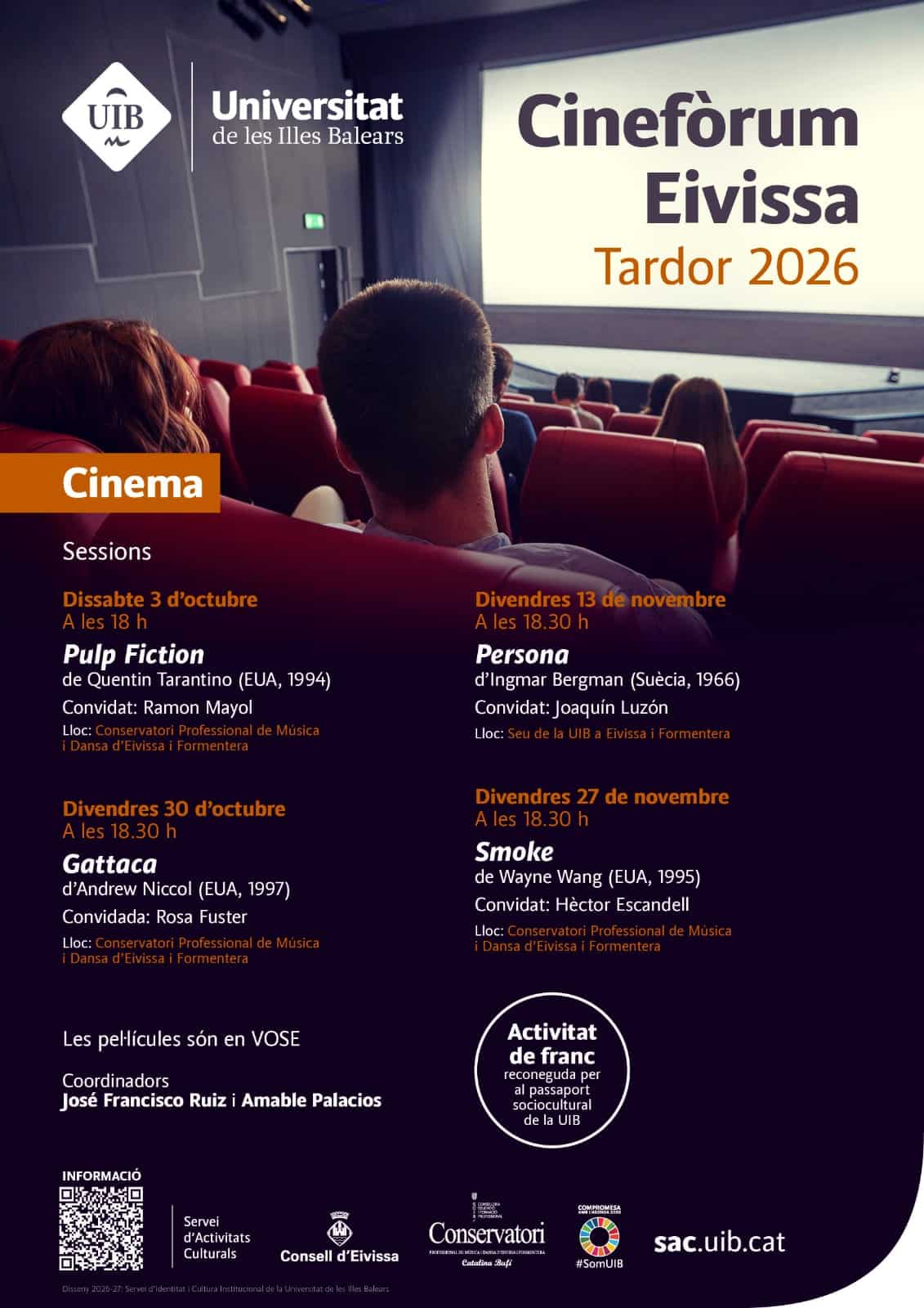 Cinefòrum de la UIB – Programa de otoño
