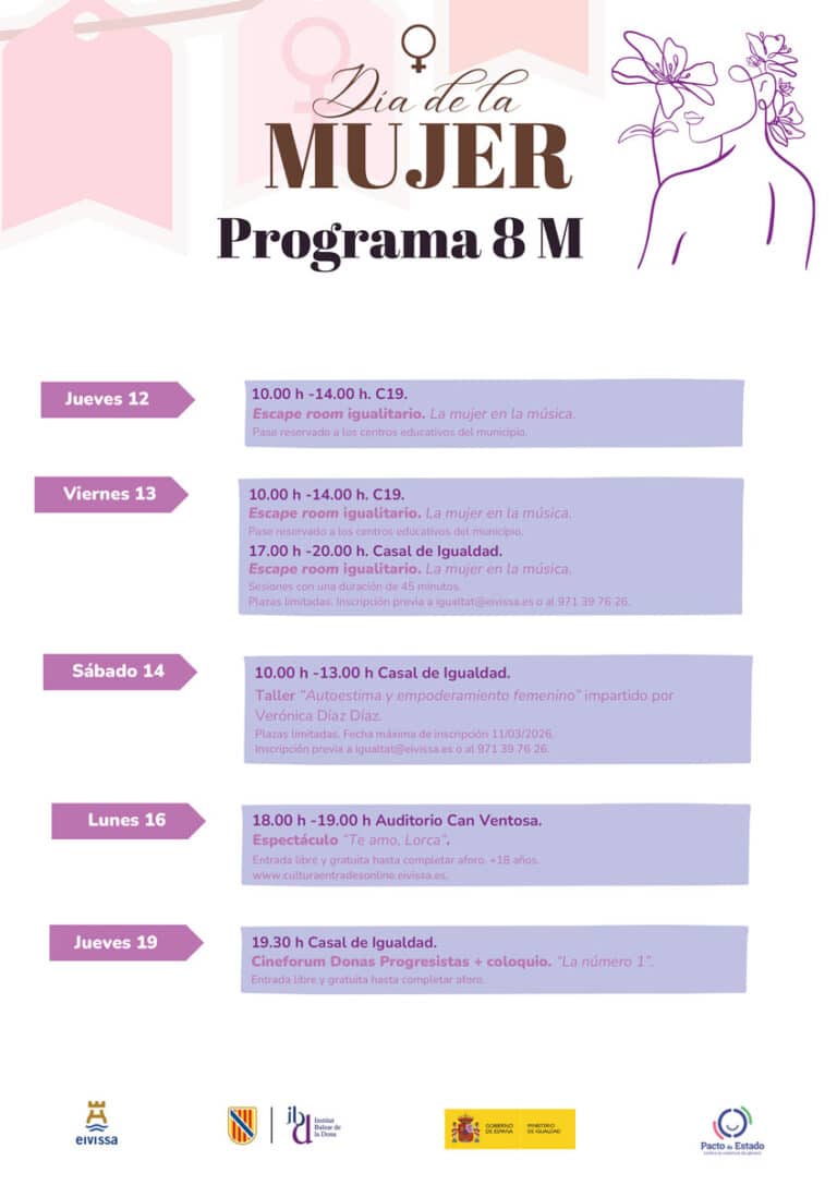 Actividades para todos por el Día Internacional de la Mujer en Ibiza