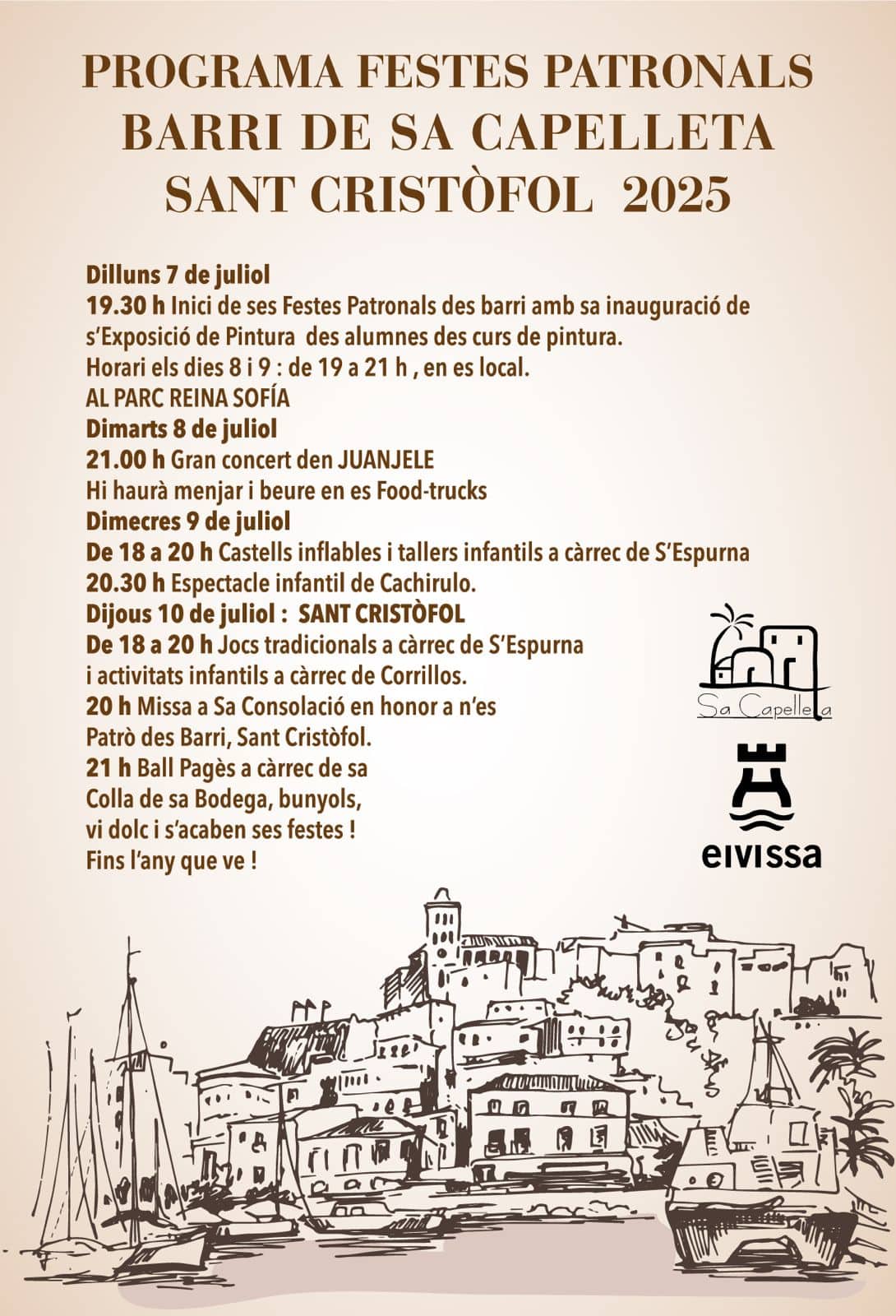 Fiestas de sa Capelleta y Sant Cristòfol en Ibiza