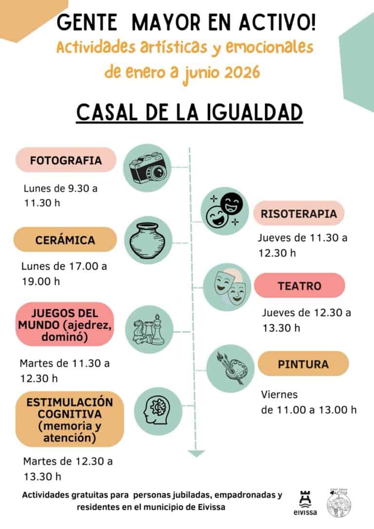 Programa de actividades Gente Mayor en Activo