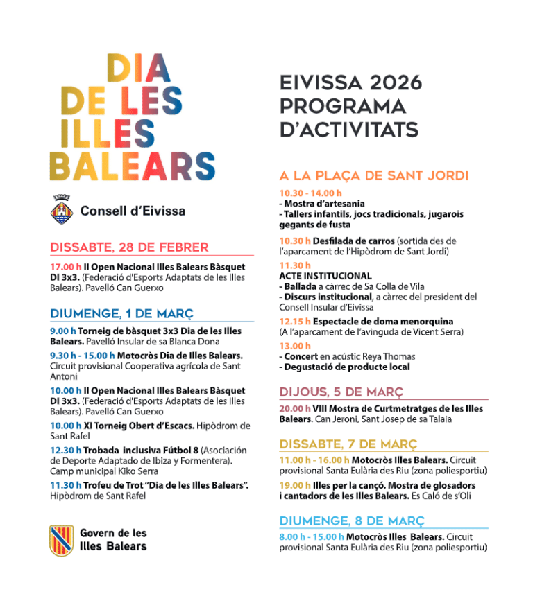 Planes para todos en el Día de Baleares 2026