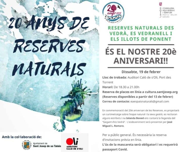 20 Aniversario de las 'Reserves Naturals des Vedrà'