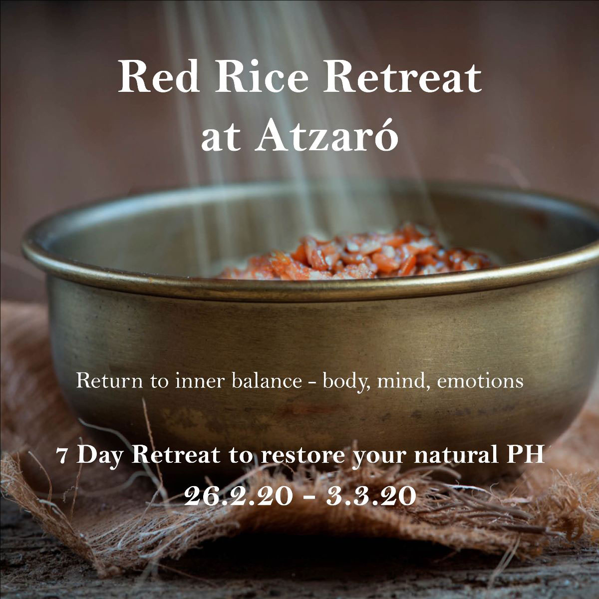 Erneuern Sie sich mit diesem Roter Reis Retreat in Atzaró Ibiza