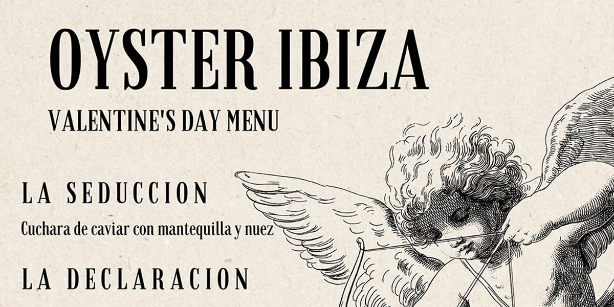 Menú especial de San Valentín en Oyster Ibiza