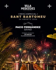 La magia de los fuegos de Sant Bartomeu en Villa Mercedes Ibiza