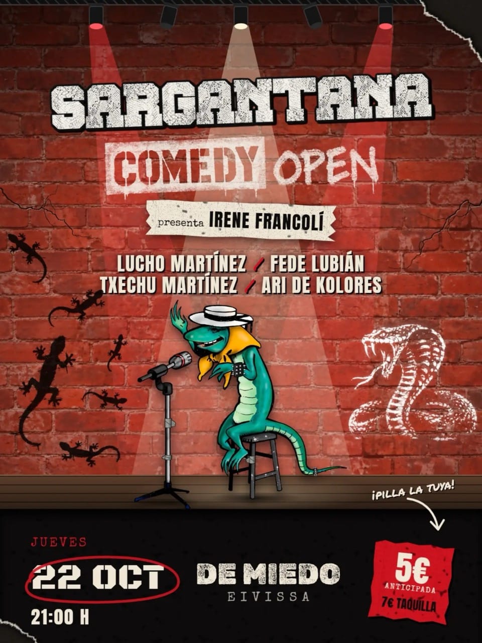 Sargantana Comedy Open en De Miedo