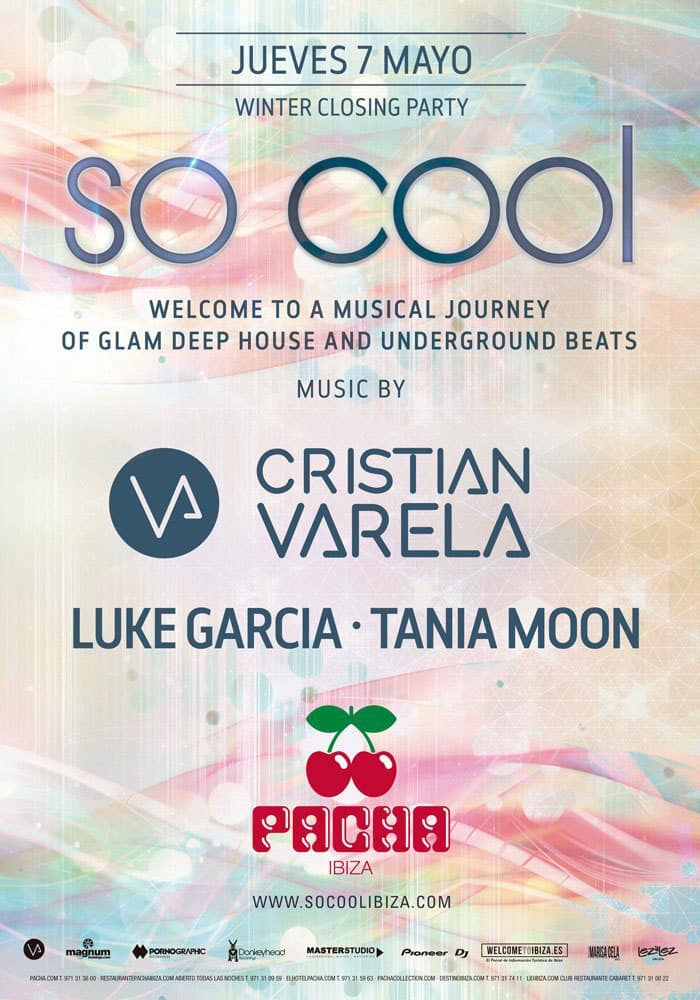 Cristian Varela al Closing of So Cool di Pacha Ibiza