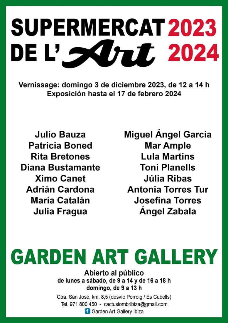 Arte esta Navidad con el Supermercat de l'Art en Garden Art Gallery Ibiza- supermercat de l art ibiza 2023 2024 welcometoibiza
