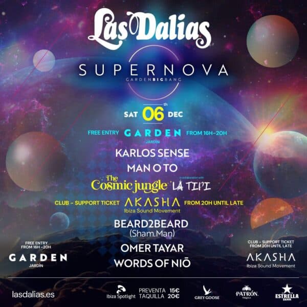 Supernova x The Cosmic Jungle & La Tipi en Akasha