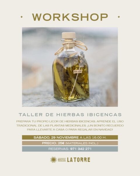 Taller de hierbas ibicencas en Hostal La Torre