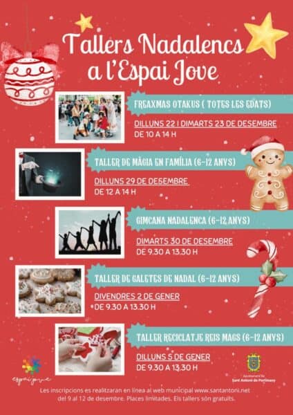 Talleres Navideños en el Espai Jove de San Antonio